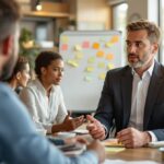 Systemische Coach Ausbildung mit Bildungsgutschein – Gruppe in modernem Seminarraum beim Coaching