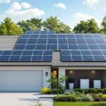 Wohnhaus mit Photovoltaikanlage auf dem Dach und Batteriespeicher – Autarkiegrad Photovoltaik