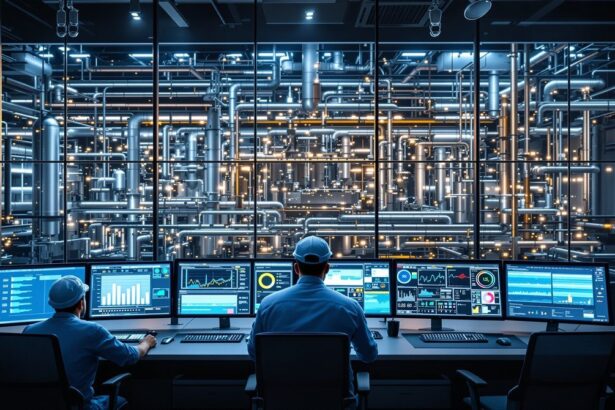 Chemie 4.0 – Leitwarte einer modernen Chemieanlage mit digitalen Dashboards und Echtzeit-Produktionsdaten