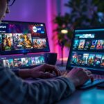 Gamer kauft Visa Gutschein online auf einem digitalen Spielemarktplatz