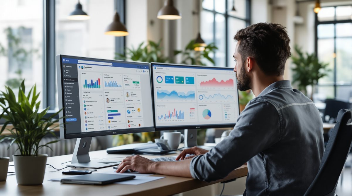 Marketing-Team analysiert gemeinsam Facebook- und Instagram-Kampagnen in der Meta Business Suite