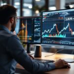 Finanzanalyst analysiert Zinskurven-Daten auf Monitoren – Kapitalallokation 2026