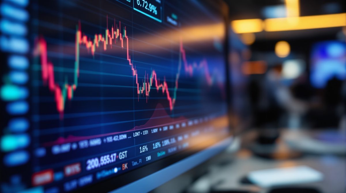 Bloomberg-Terminal zeigt Zinskurven und Rendite-Spread-Daten f&uuml;r die Anleiheanalyse 2026