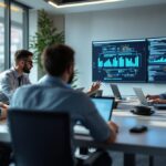 IT-Team bespricht Windows 11 Upgrade-Strategie im Unternehmen