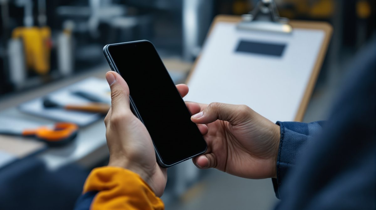 Dokumentation eines Serviceeinsatzes per Smartphone vor Ort